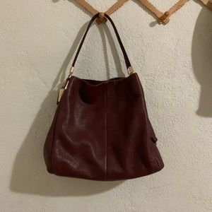 Chocolate brown Coach hobo bag